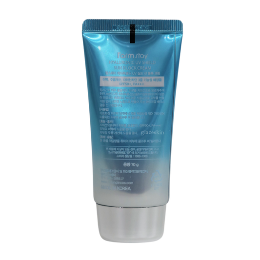 Farm Stay - Hyaluronic UV Shield Sun Block Cream SPF 50+ PA+++ - 70g - glazeskin