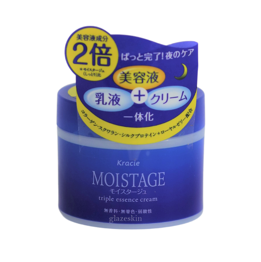Kracie - Moistage Triple Essence Cream - 100g - glazeskin
