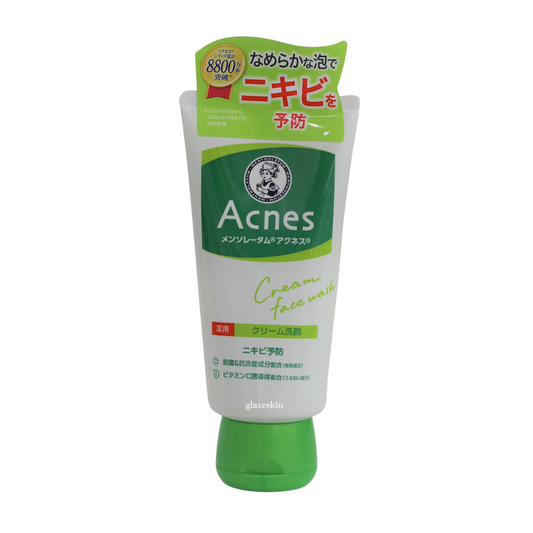 Rohto Mentholatum - Acnes Creamy Face Wash - 130g - glazeskin