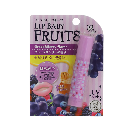 Rohto Mentholatum - Lip Baby Fruits Lip Balm Grape & Berry - 4.5g - glazeskin