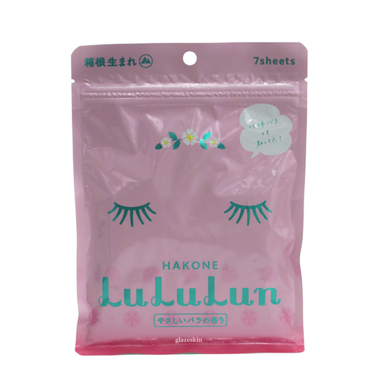 LuLuLun - Japan Travel Face Mask 7pcs (Hakone Rose) - glazeskin