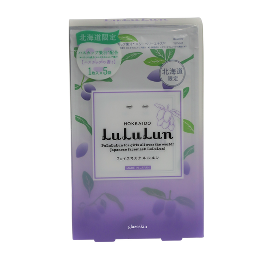 LuLuLun - Premium Japan Travel Face Mask 5pcs (Hokkaido Haskap Berry) - glazeskin