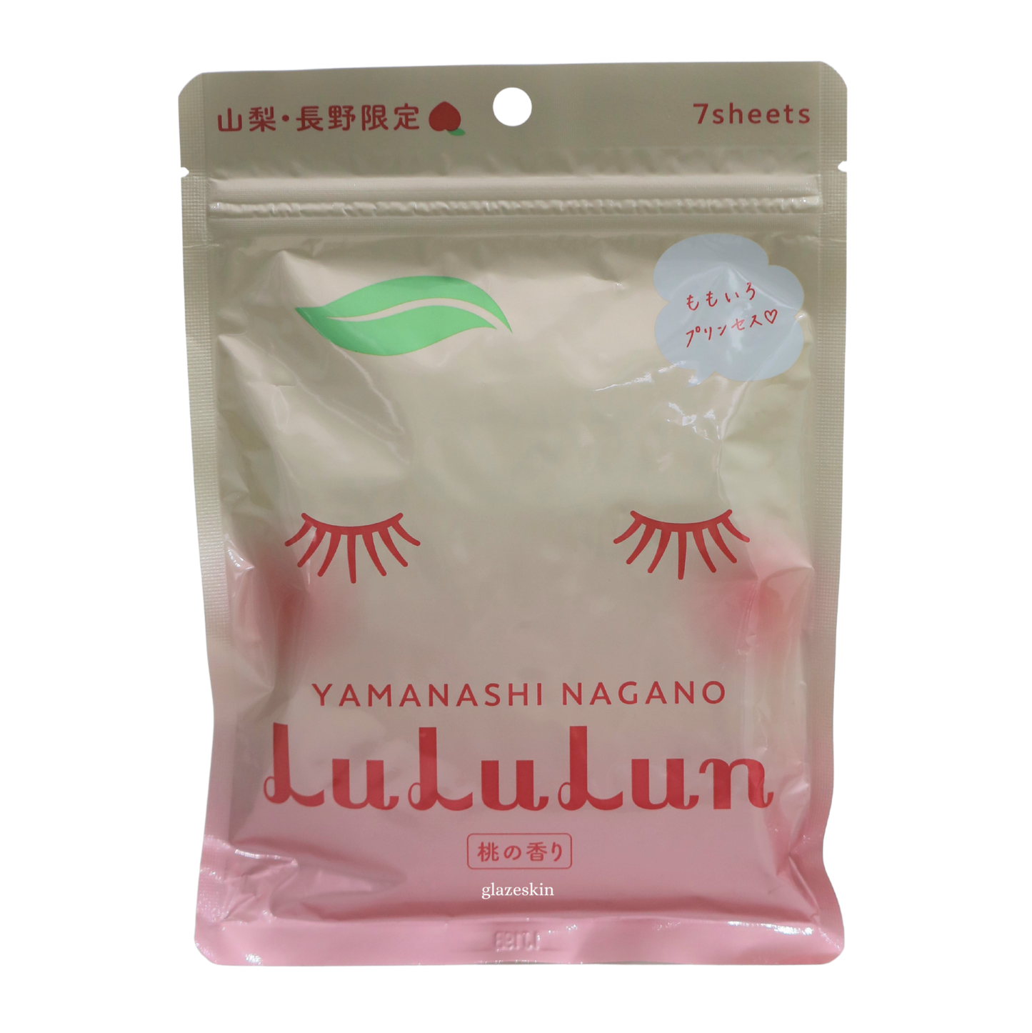 LuLuLun - Japan Travel Face Mask (Yamanashi Nagano Peach) 7pcs - glazeskin