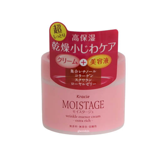 Kracie - Moistage Wrinkle Essence Cream Extra Rich - 100g - glazeskin