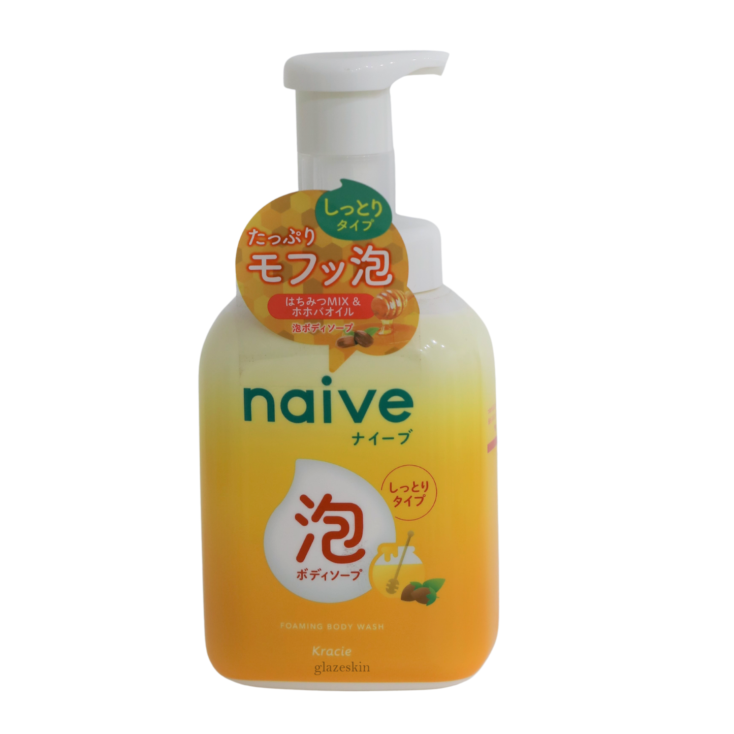 Kracie - Naive Foaming Body Wash (Honey) - 500ml - glazeskin