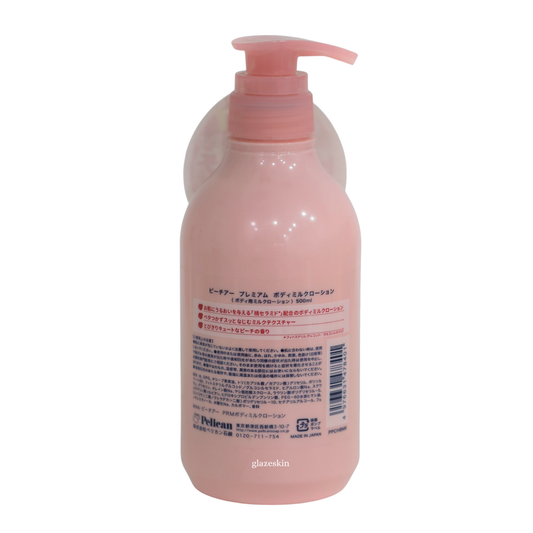Pelican Soap - Peacheer Premium Body Milk Lotion - 500ml - glazeskin