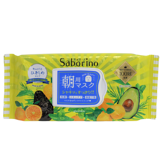 BCL - Saborino Morning Mask 32pc - Fruity Herbal - glazeskin